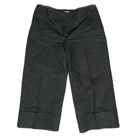 CATO Womens Charcoal STRETCH Career‎ Casual Straight Capri Pants Size 8 - Picture 1 of 6